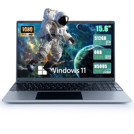 15.6 inch Laptop Computer, Intel Celeron Quad-Core, N5095,8GB RAM 512GB Rom
