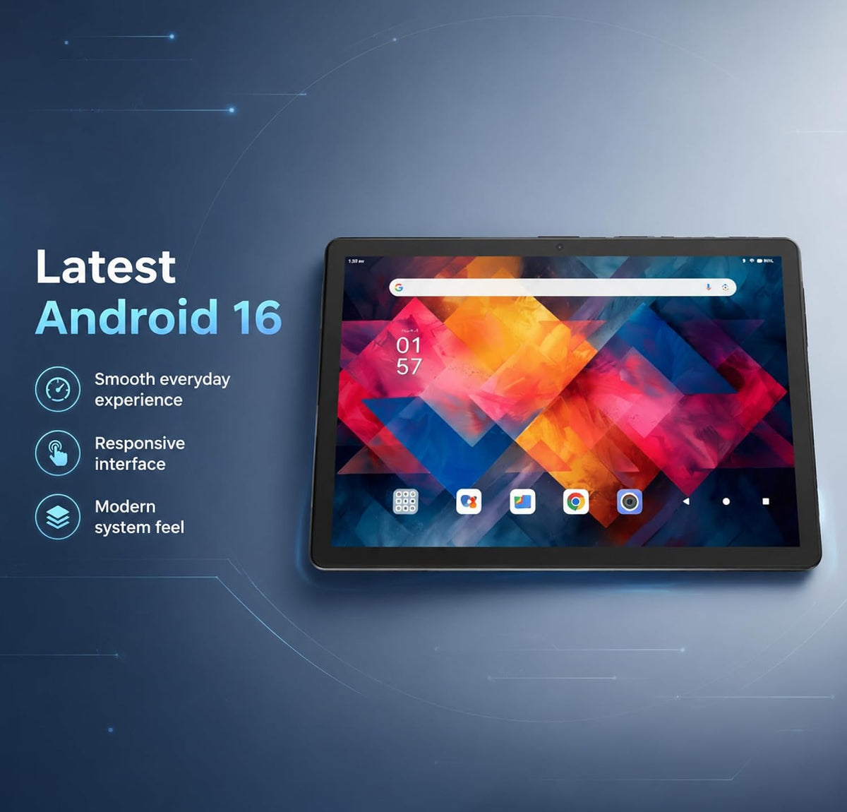 ugrihach Black Android tablet on speaker dock